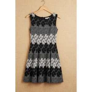 Eliza J Pleated Fit & Flare Mini Dress Size 4 Party Night Out